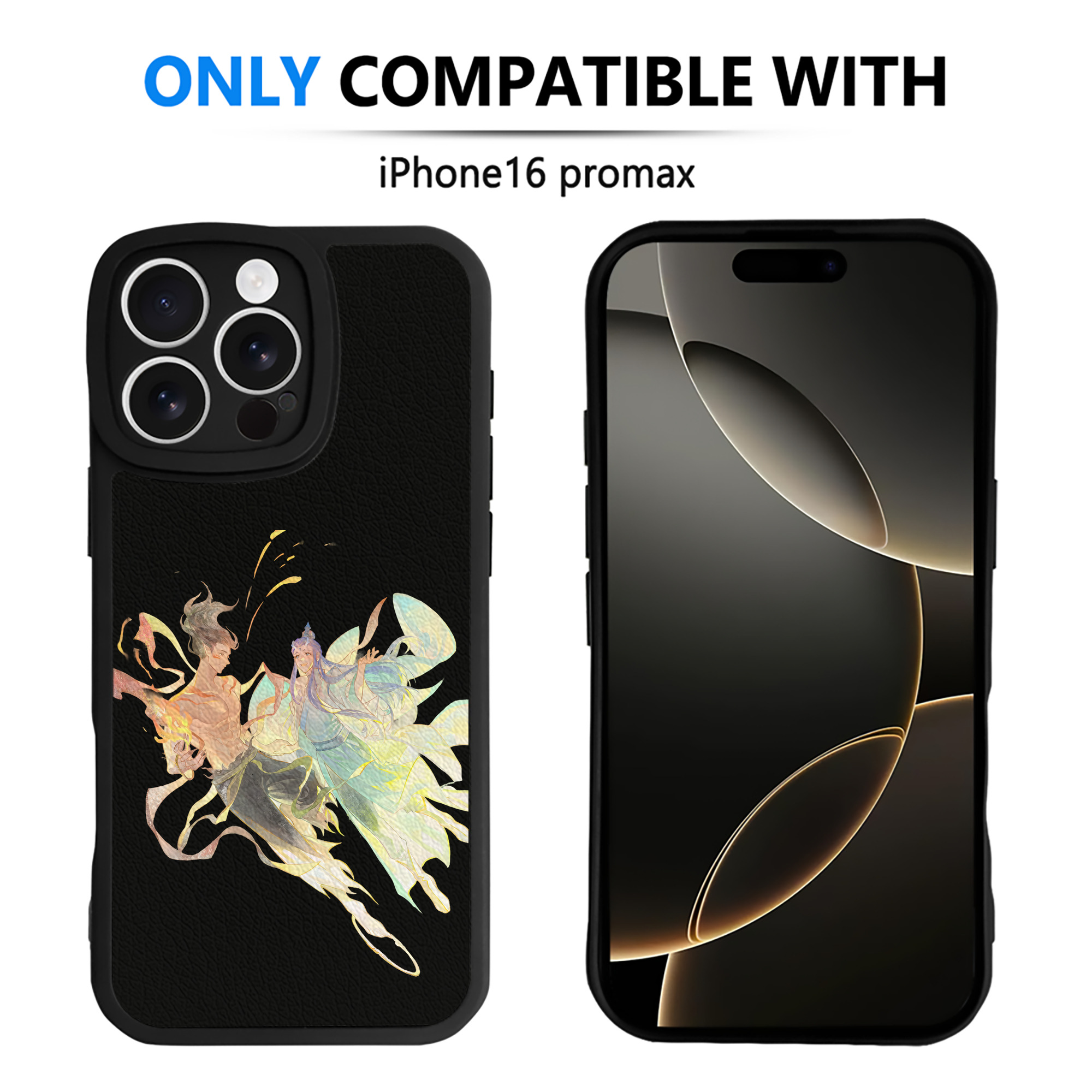 （画像用） Ne Zha 2 ナタ 魔童の大暴れ 【iPhone 16シリーズ対応】シリコンスマホケース（レザー調） 材質：シリコン